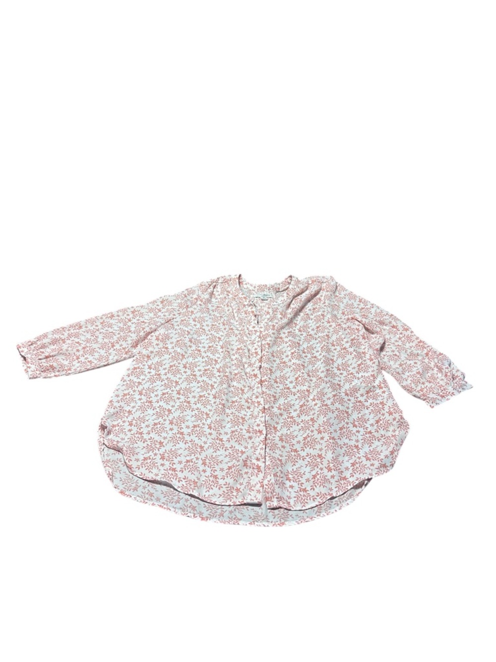 JACHS Girlfriend Pink Floral Button-Front Blouse